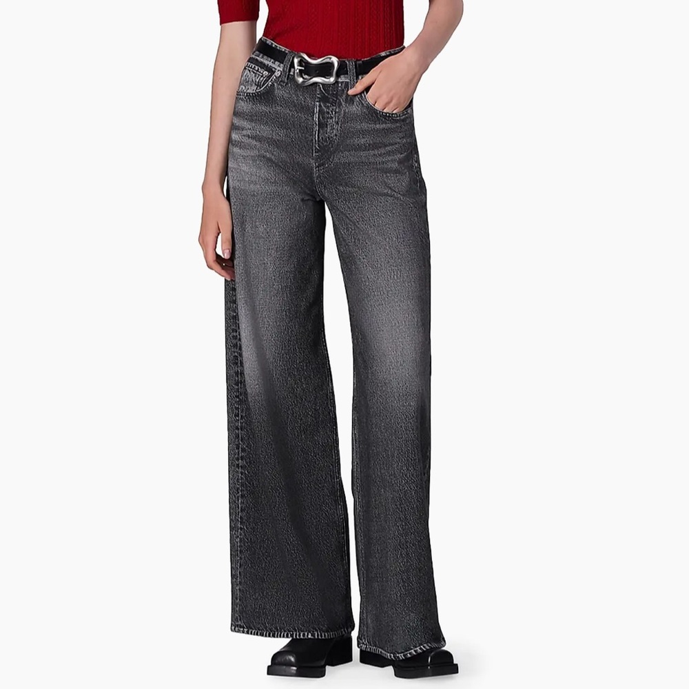 rag & bone Miramar Printed High-Rise Wide-Leg Jeans